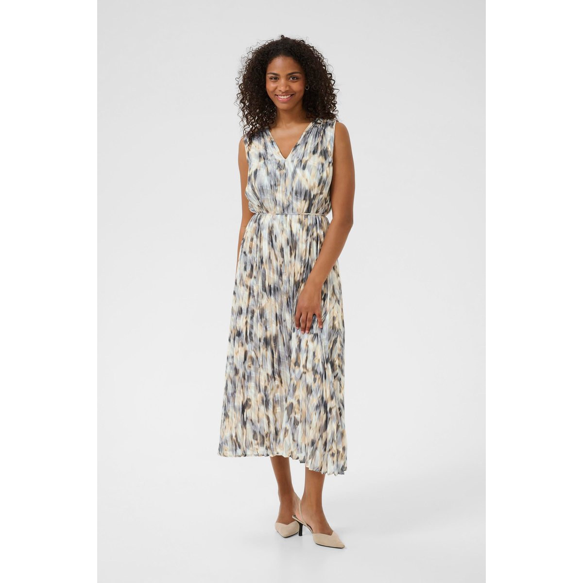 Dress imprimé grey graphic blue print, KAFFE
