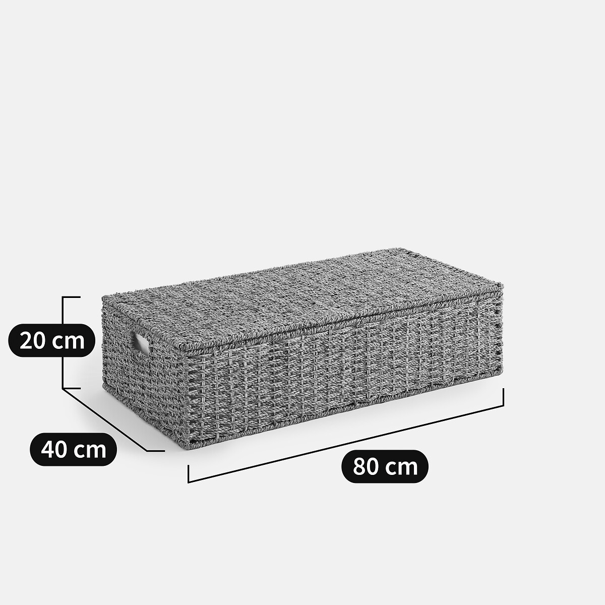 Malle de rangement dessous de lit, en jonc de mer, JUBO naturel, LA REDOUTE INTERIEURS