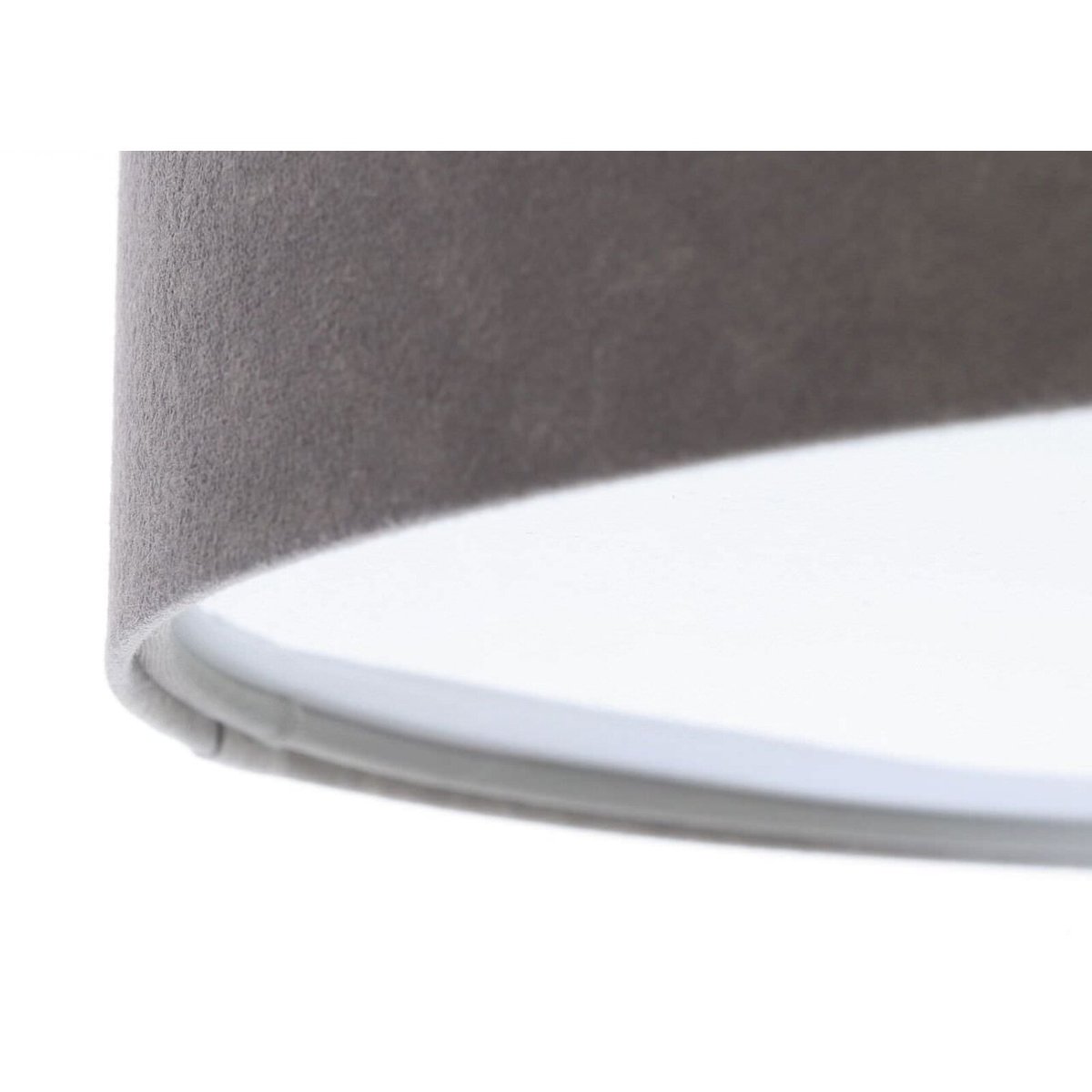 Plafonnier en tissu, DEKO velours gris clair intérieur blanc, BPS KONCEPT
