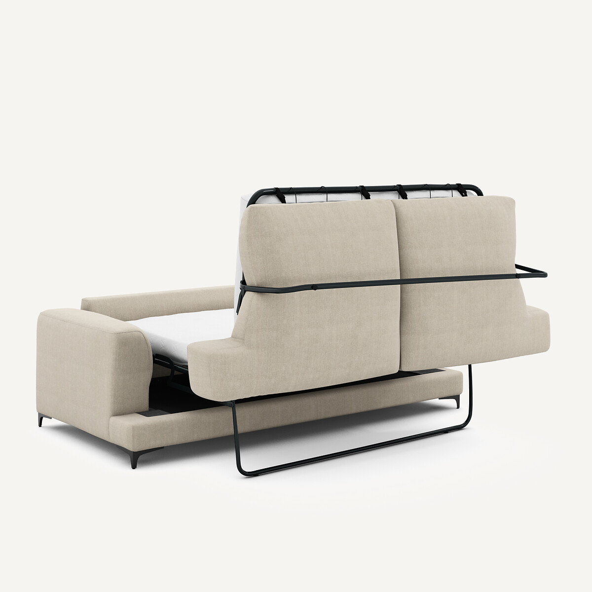 Divano letto 3P cotone lino, Marsile beige, AM.PM