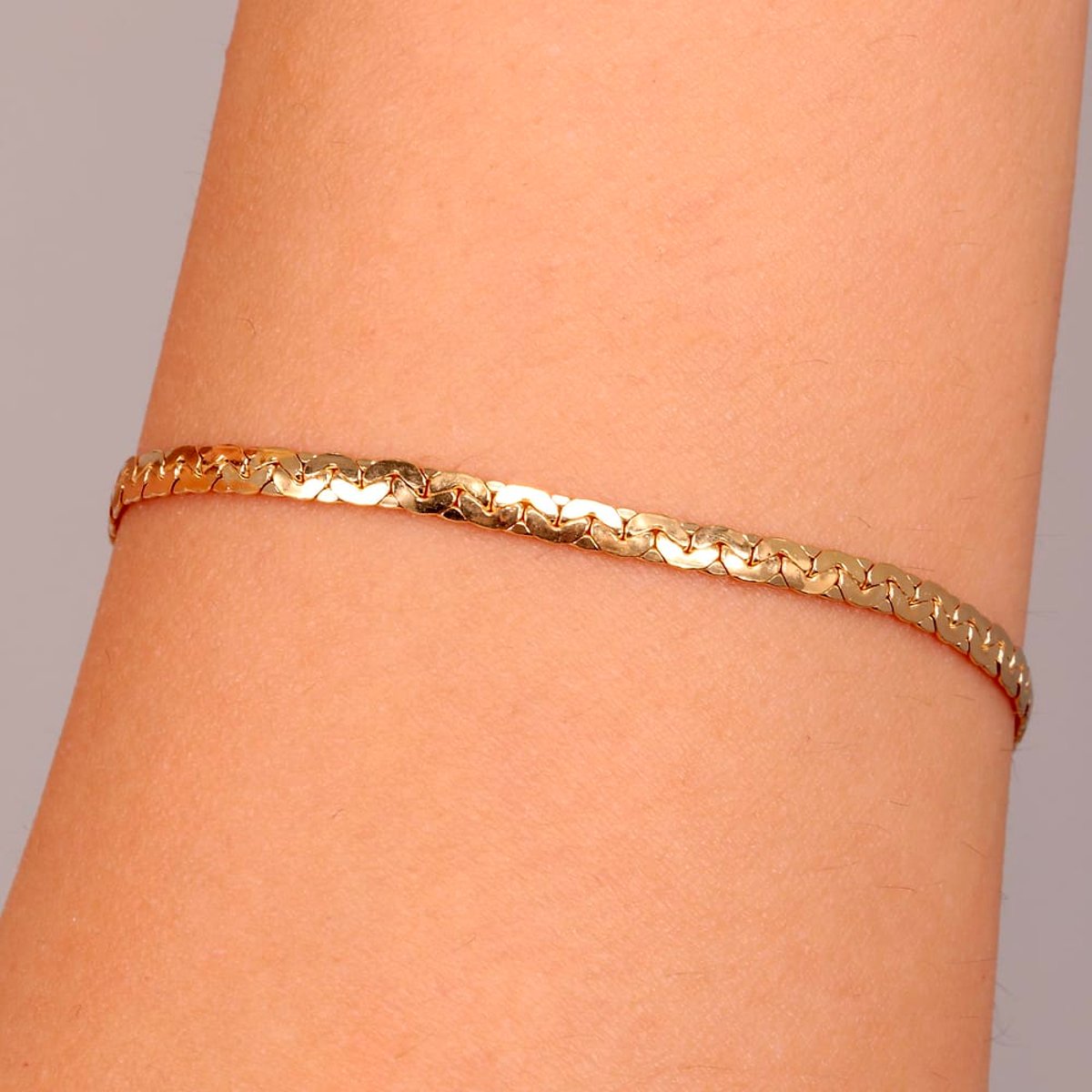 Bracelet en or jaune 375 COBRA or jaune, BLUESPIRIT
