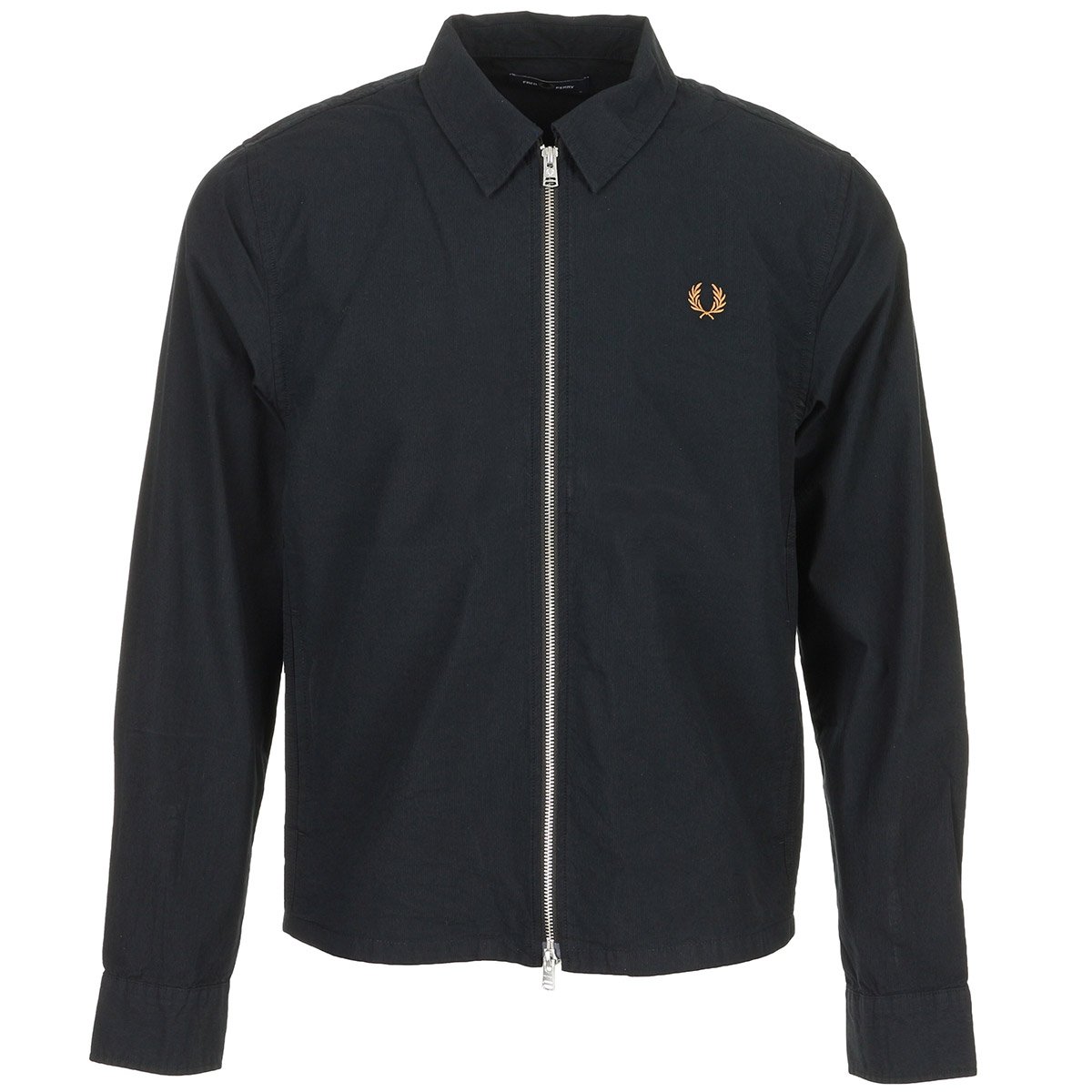 Pull SEERSUCKER ZIP THRU OVERSHIRT black, FRED PERRY