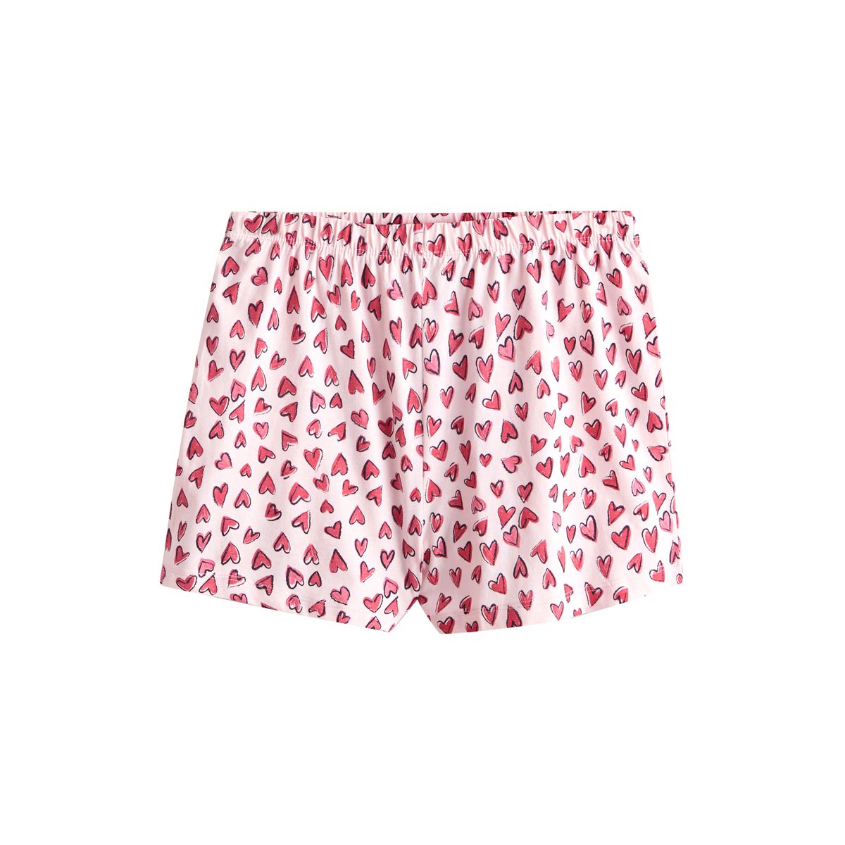 Ensemble pyjama short en coton coeur rose, NEXT
