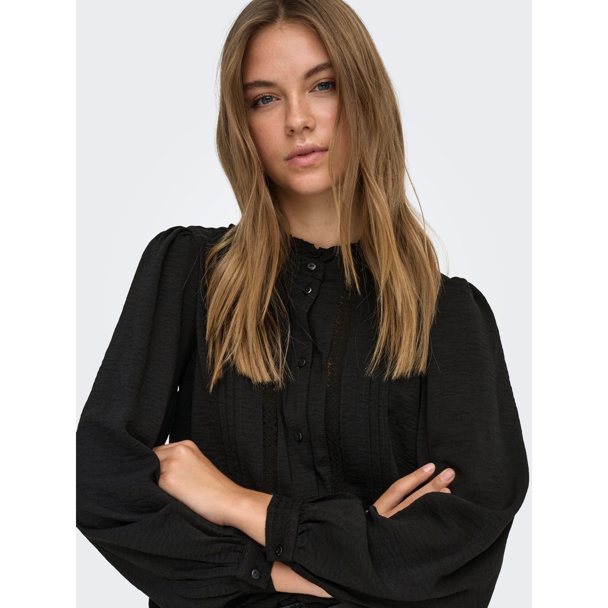 Chemisier col montant noire - black, JDY