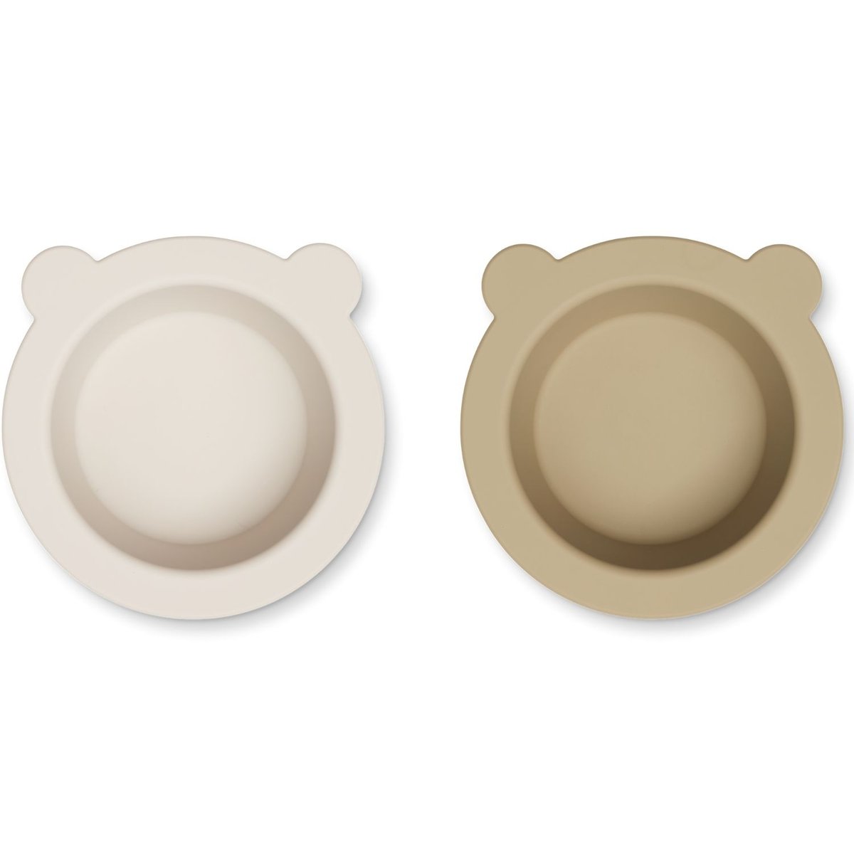 Lot de 2 bols à ventouse Peony ecru, beige, LIEWOOD