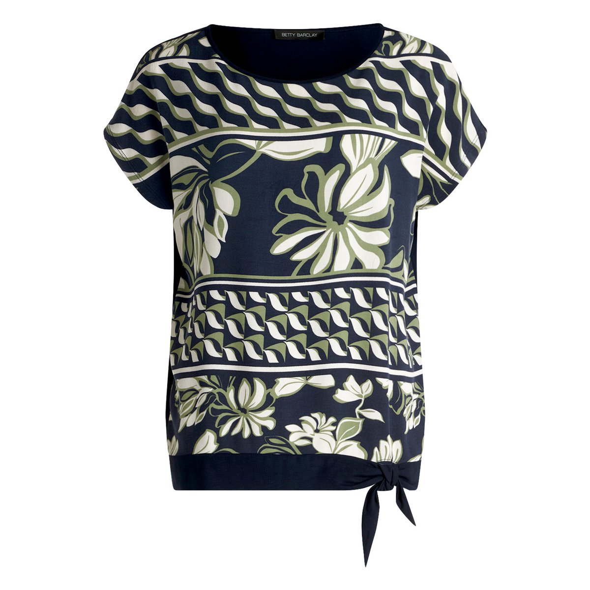 T-shirt basique à nœud dark blue/green, BETTY BARCLAY