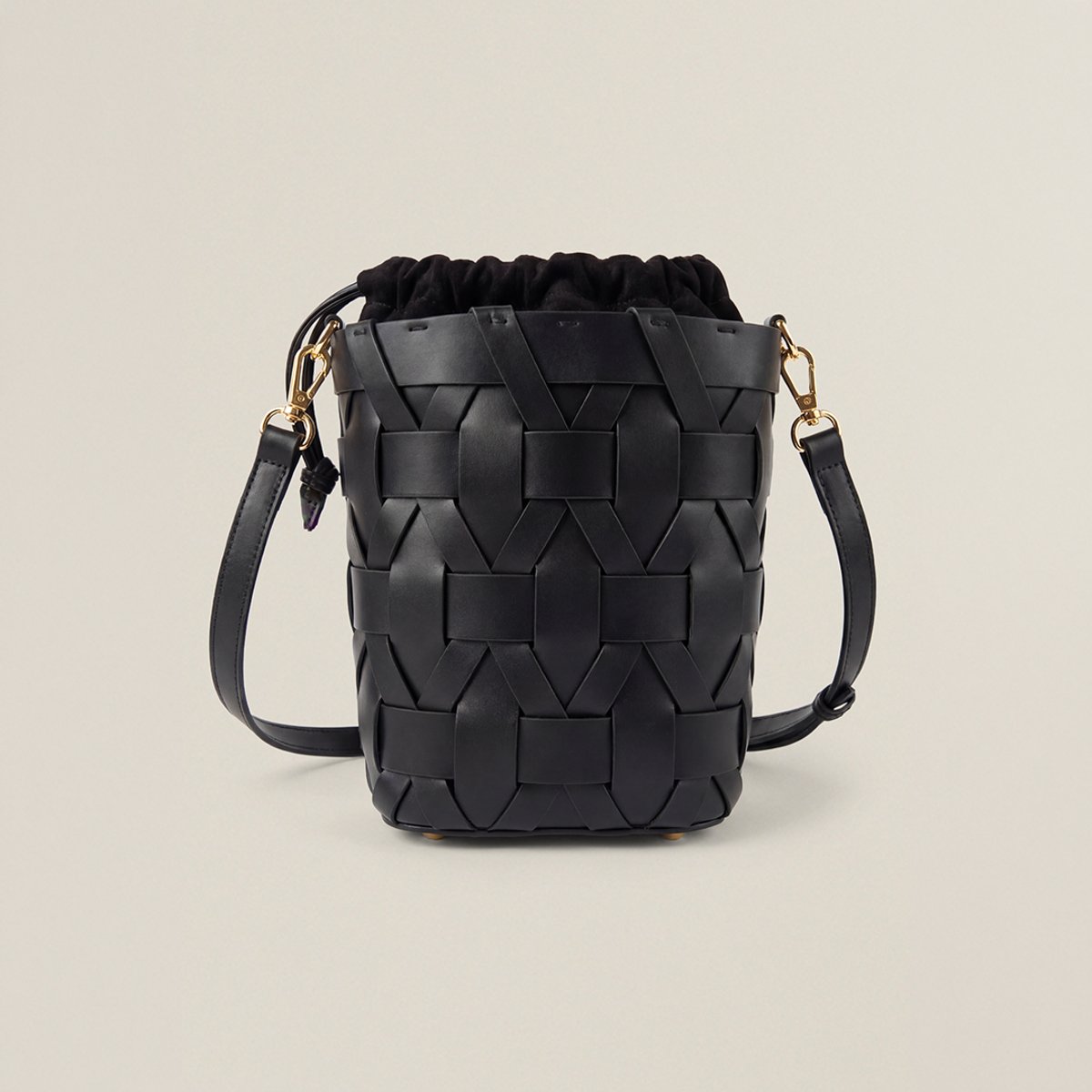 Sac seau cuir CECCO noir, BENOA