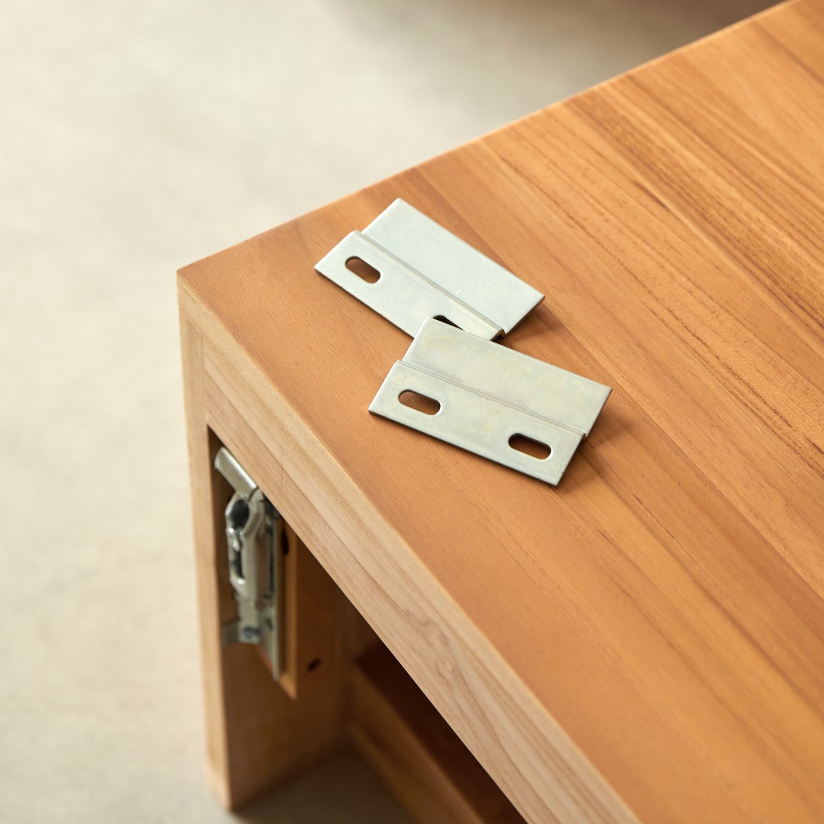 Meuble Hi-FI, TV en Teck massif, BASIC naturel, TIKAMOON