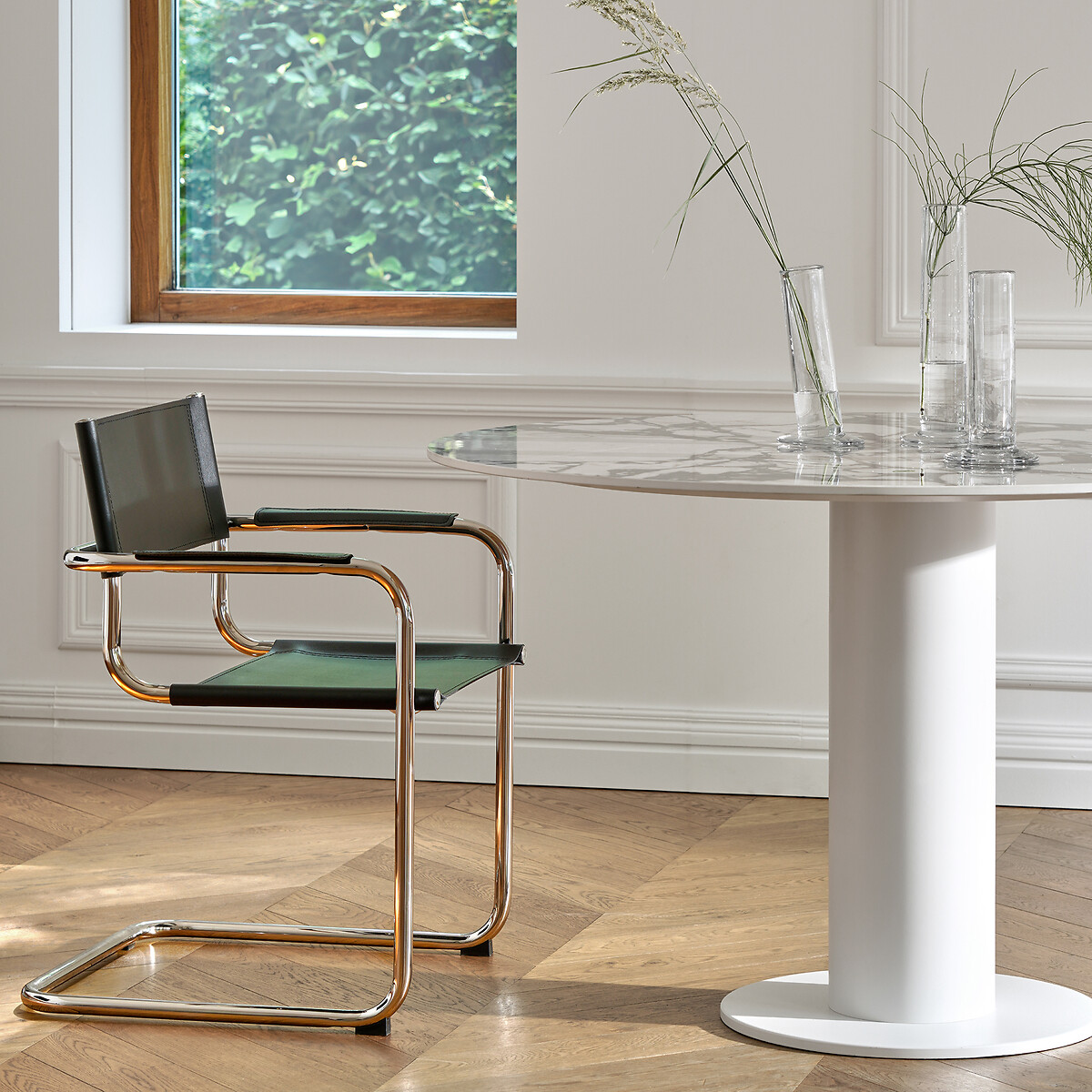 Talmo Table Base in Iron oatmeal, AM.PM