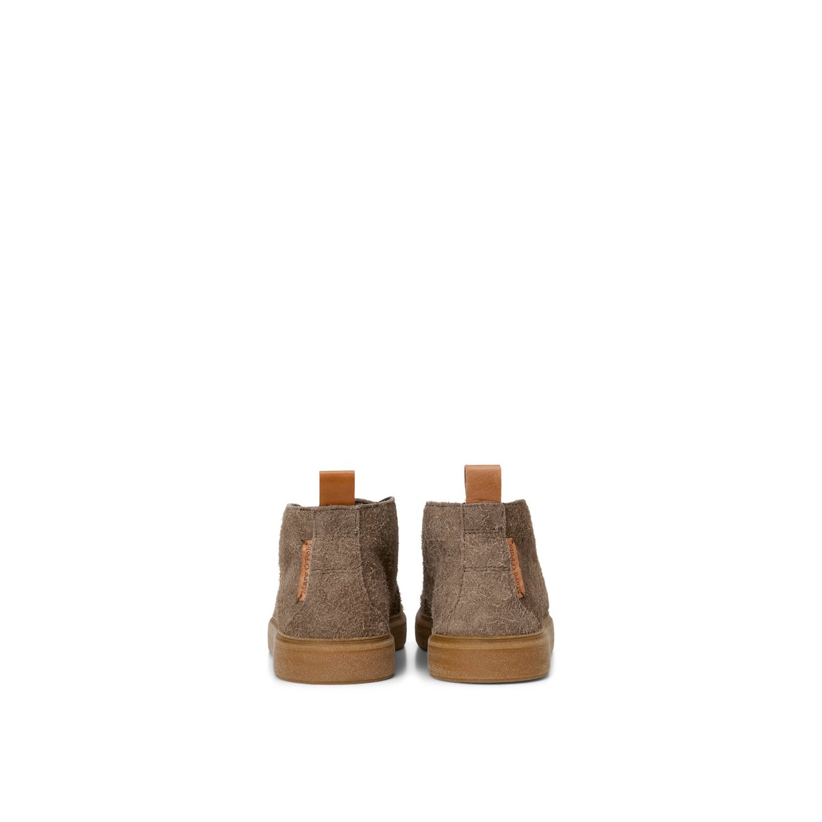 Bottines modèle Zen en cuir de vachette velours à poils longs marron, MARC O'POLO