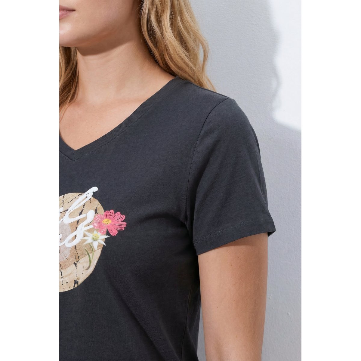 T-shirt motif cœur noir, ULLA POPKEN