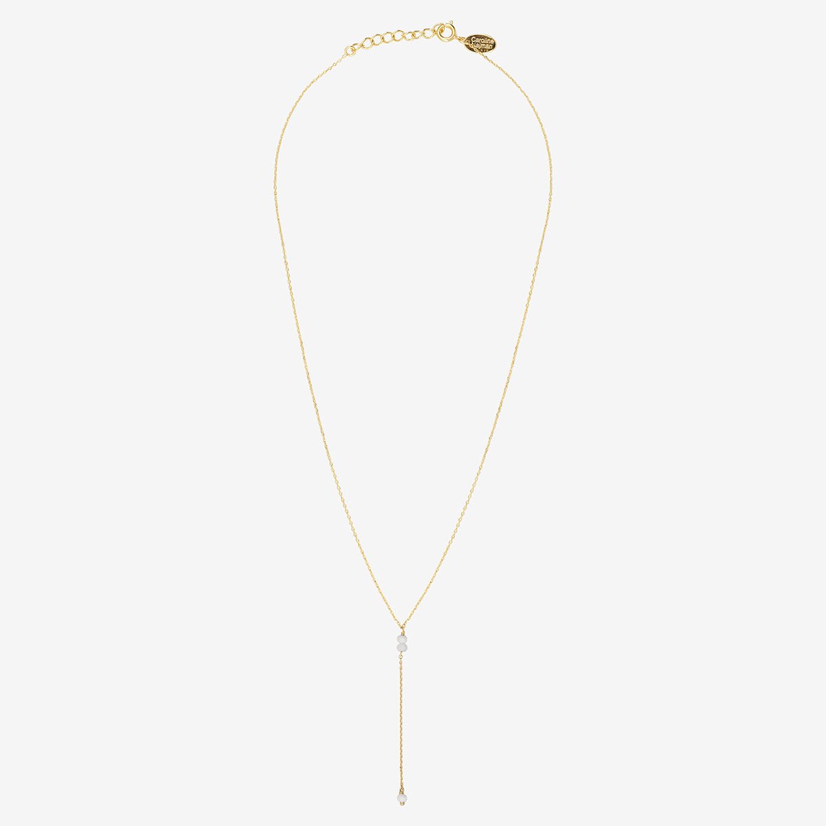Collier cravate courte venus nacre blanche blanc, CAROLINE NAJMAN