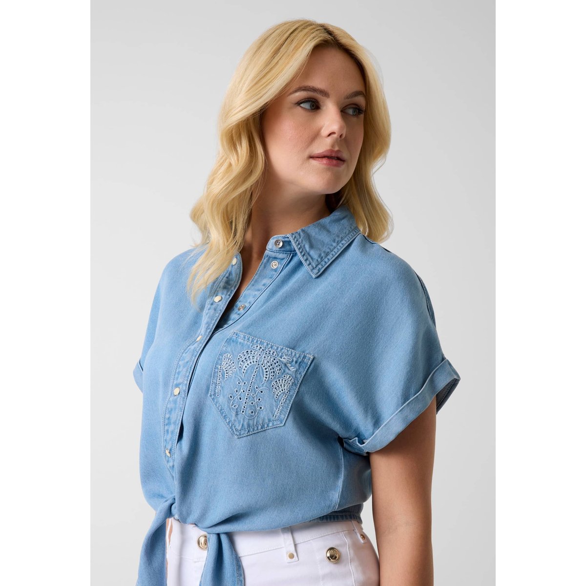 Chemise En Denim bleu, GUESS