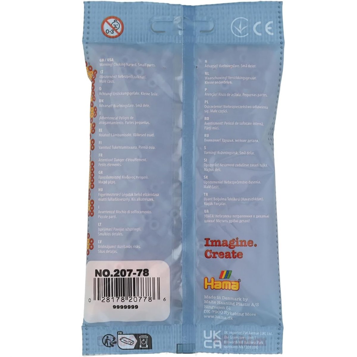 Sachet 1000 perles plastique Midi pêche beige, HAMA