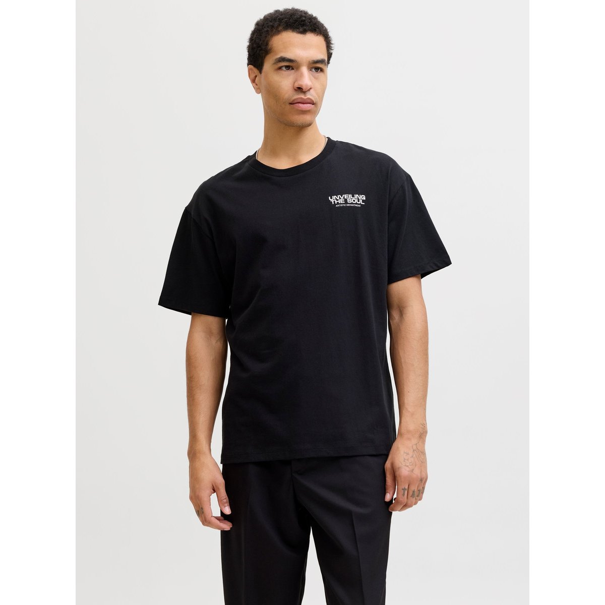 T-Shirt noire - black, JACK & JONES