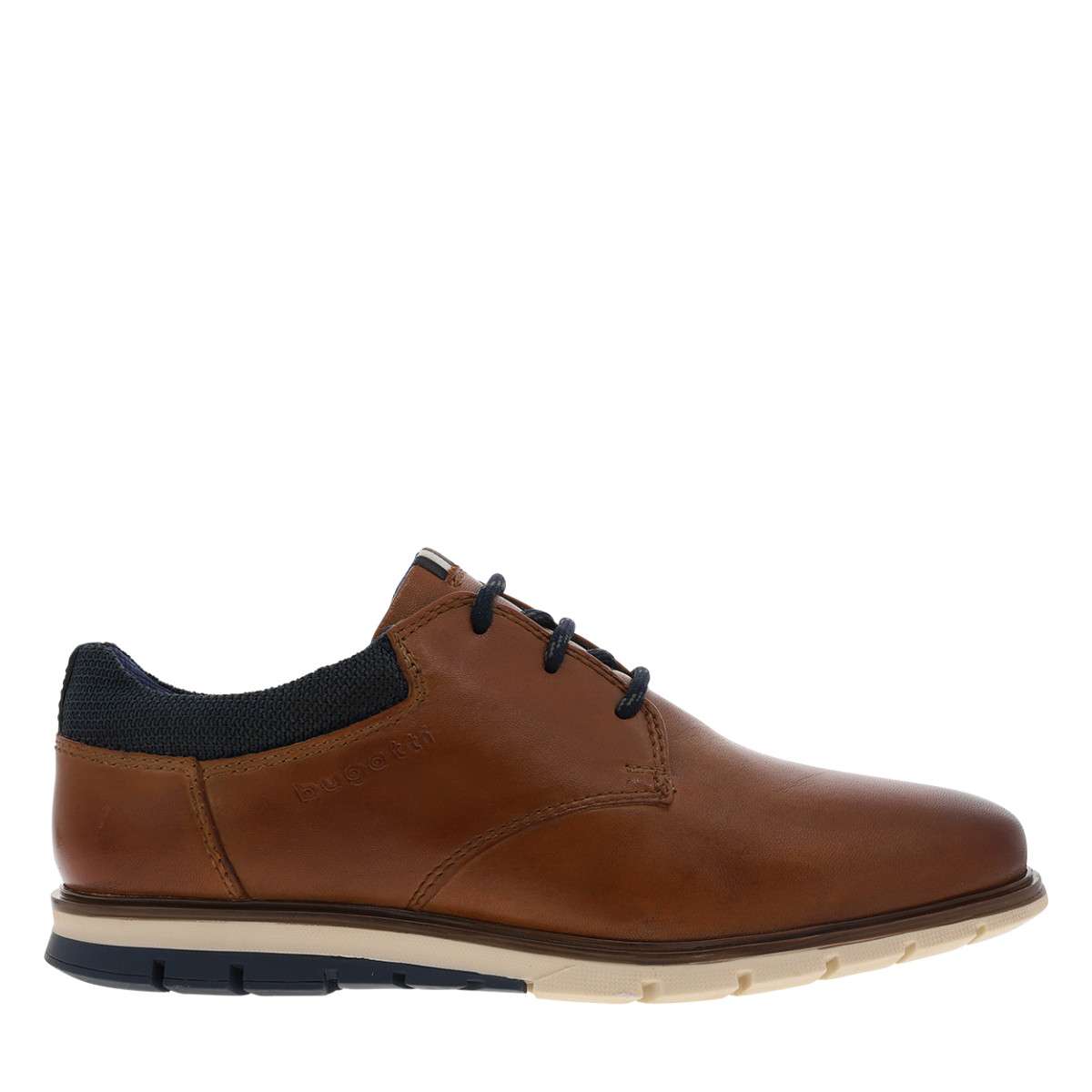 Derbies SIMONE COMFORT cuir talon plat marron, BUGATTI