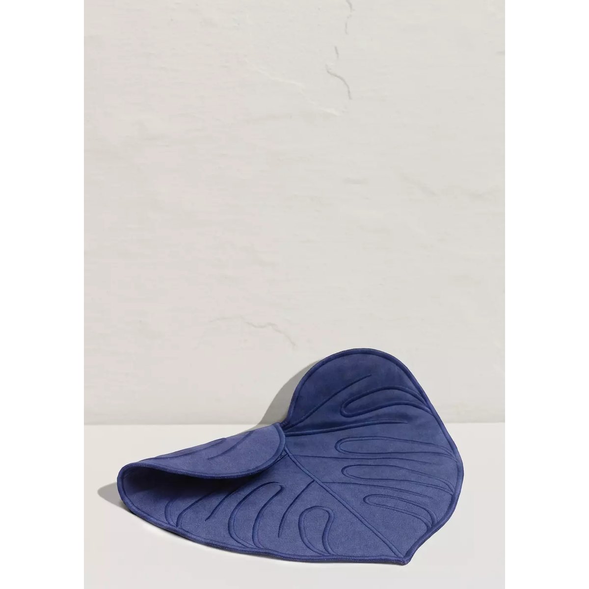 Set de table en lin enduit feuille bleu, MANGO HOME