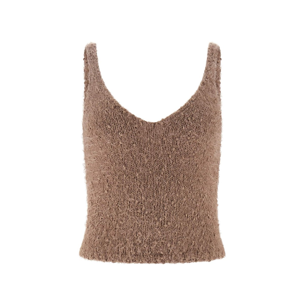 Débardeur Maille Duveteuse marron, GUESS