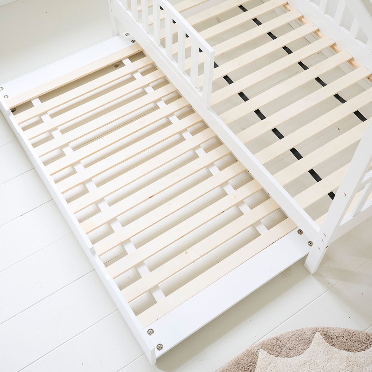 Tiroir lit lit cabane MAISON blanc, PETITE AMELIE