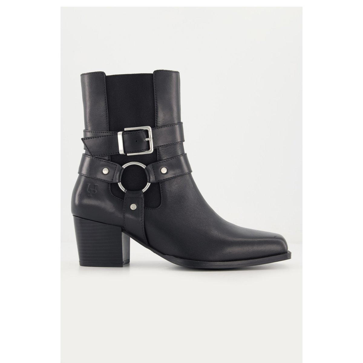 Bottines en cuir nappa , pied large noir, ULLA POPKEN