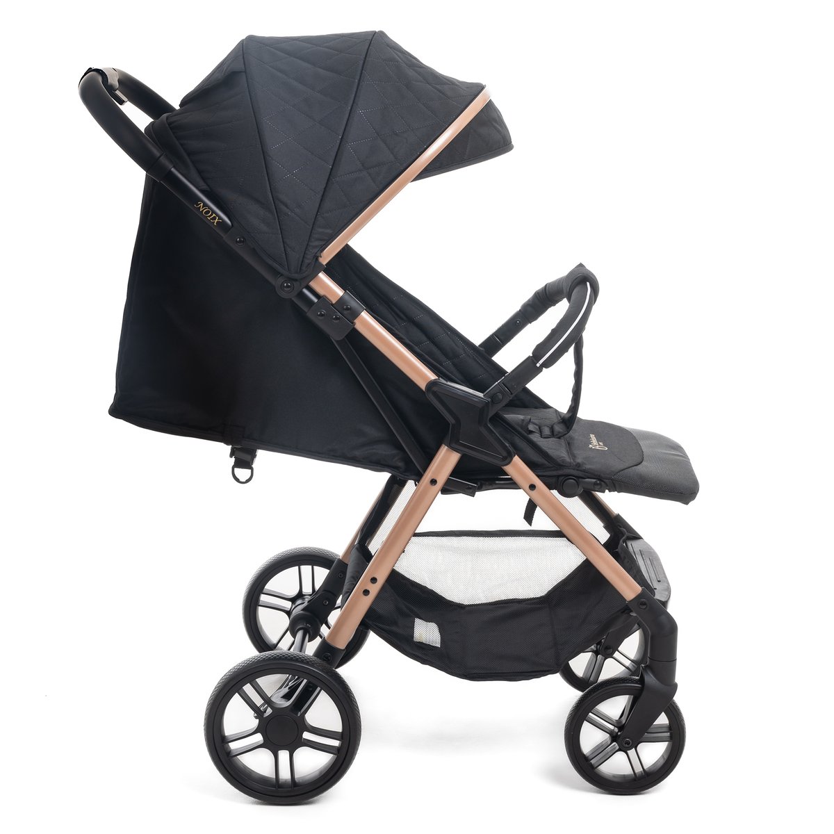 Poussette Bébé Canne Ultra Compacte – Légère – Pliage à Une Main – Noix - noir couleur unique, BEBELISSIMO J'AIME