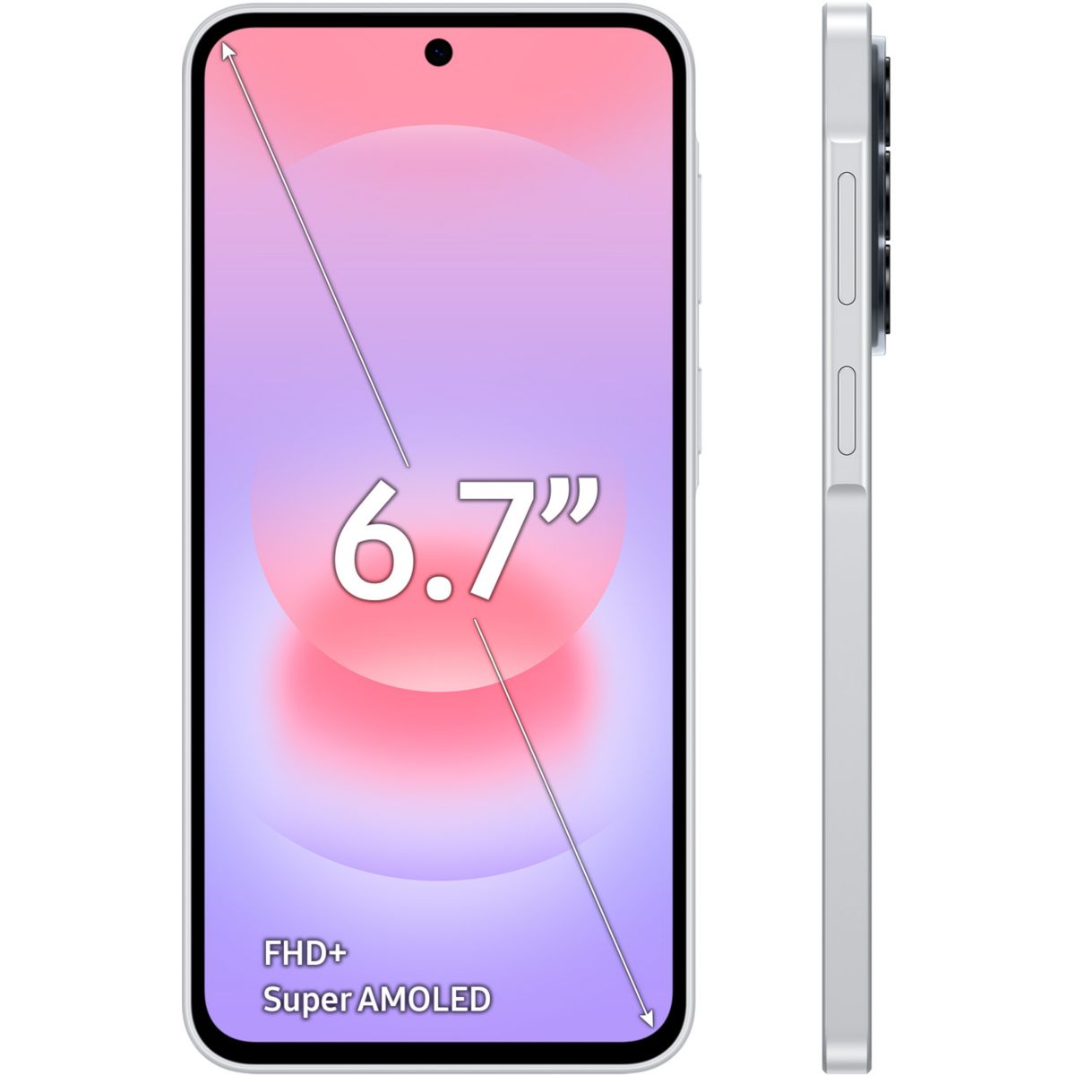 Smartphone Galaxy A37 5G 128Go Blanc couleur unique, SAMSUNG