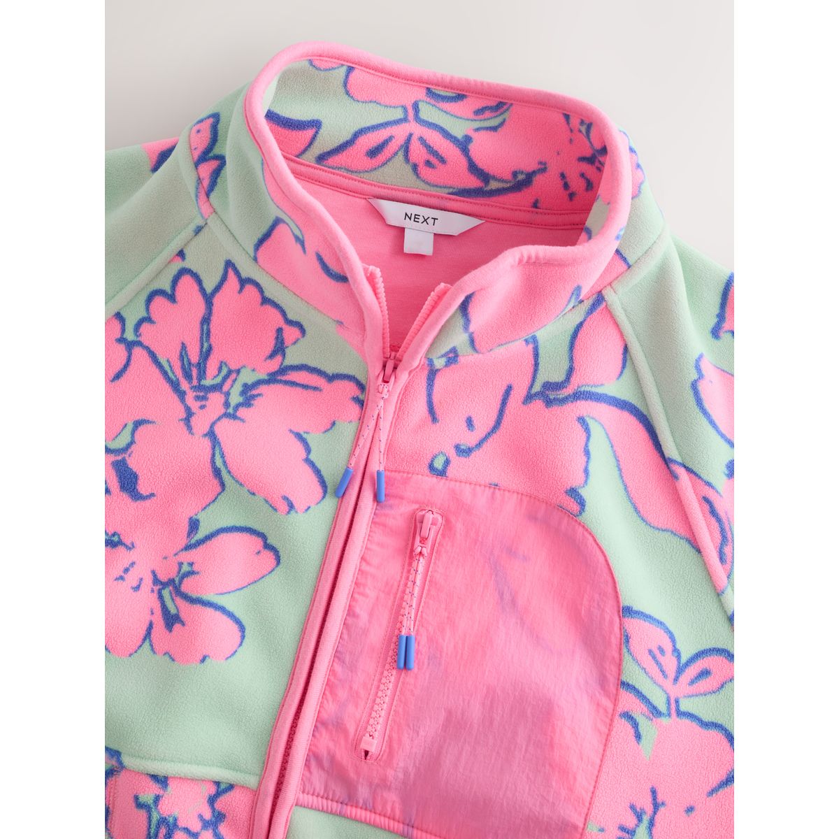Polaire de sport zippée active imprimé fleuri, NEXT