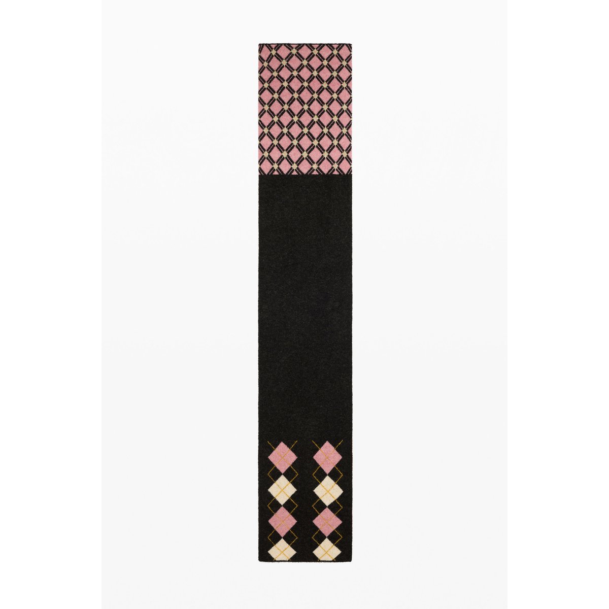 Écharpe longue jacquard gris, DESIGUAL