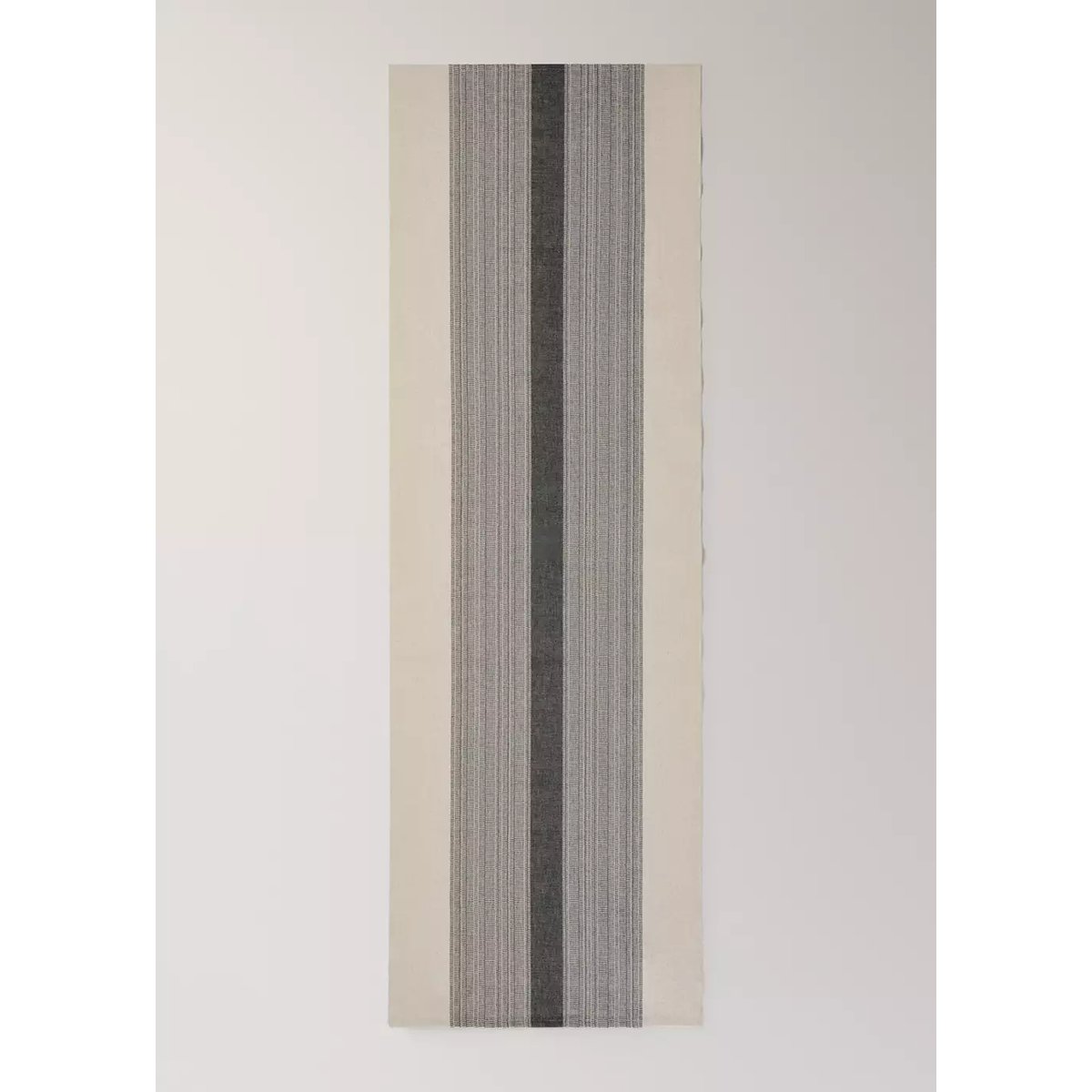 Chemin de table en coton et lin 50 x 160 cm écru, MANGO HOME
