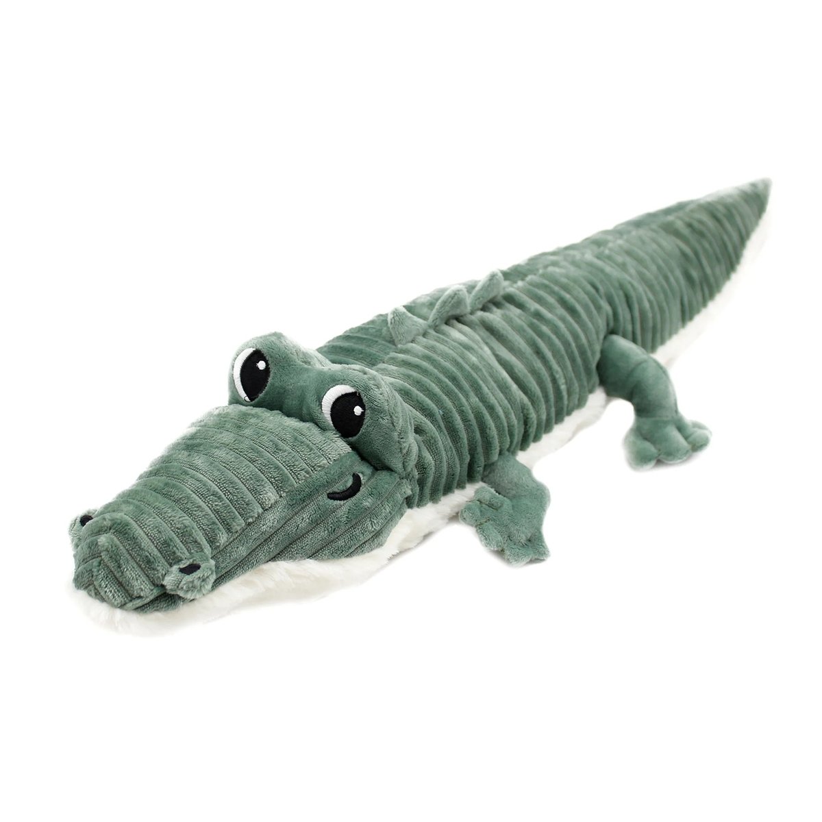 Peluche Croketou le crocodile maman et bébé bleu, blanc, LES DEGLINGOS