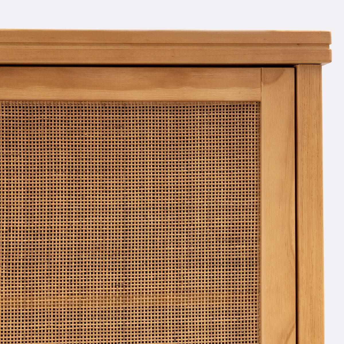 Armoire 3 portes pin massif et cannage, Gabin naturel, LA REDOUTE INTERIEURS