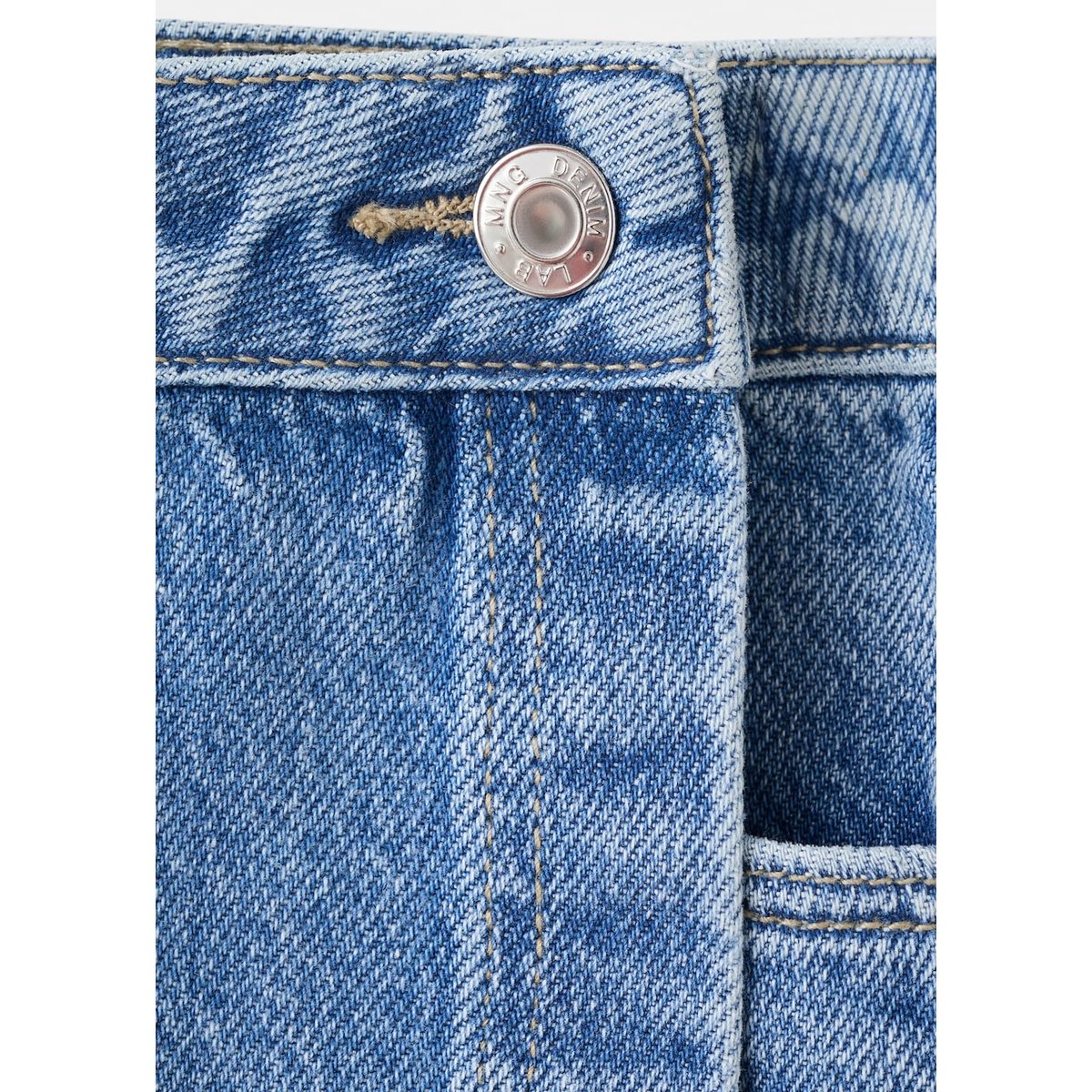 Jupe-culotte denim bleu moyen, MANGO BABY