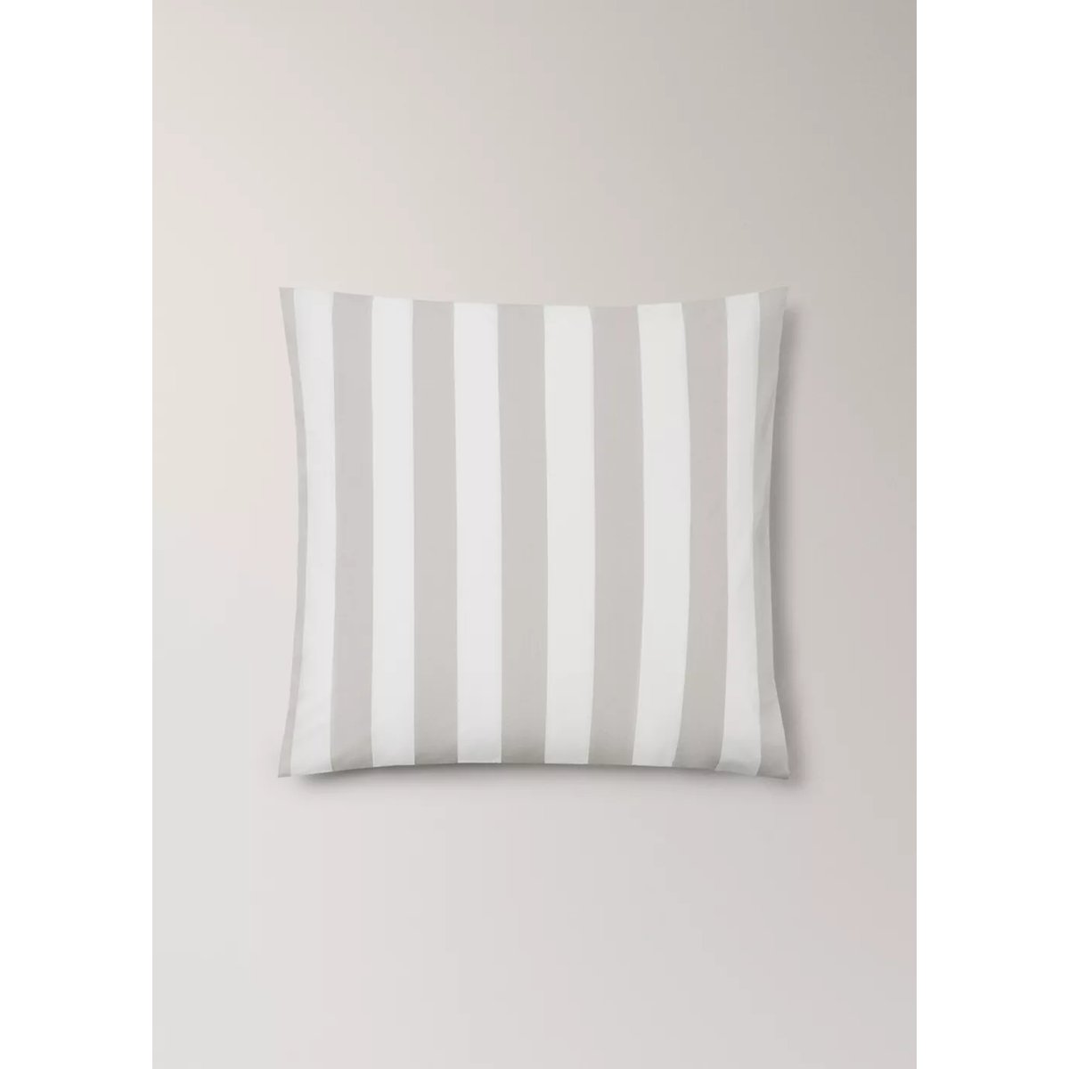 Deux taies d’oreiller coton imprimée à rayures 60x60 cm sable, MANGO HOME