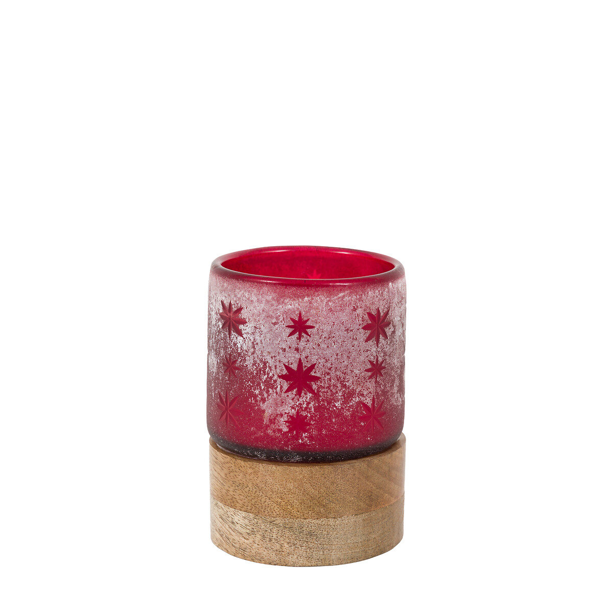Starry Glass Candle Jar in Red red, SO'HOME
