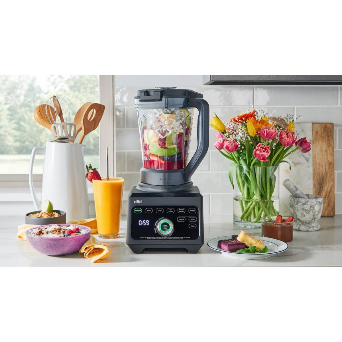 Blender JB9040BK PowerBlend 9 noir couleur unique, BRAUN