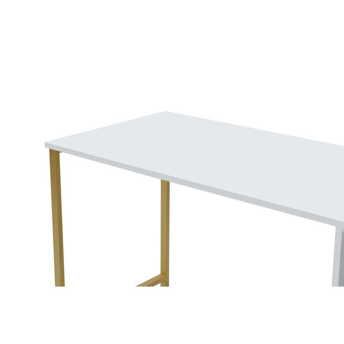Bureau double avec rangement central MARFA blanc, PIER IMPORT