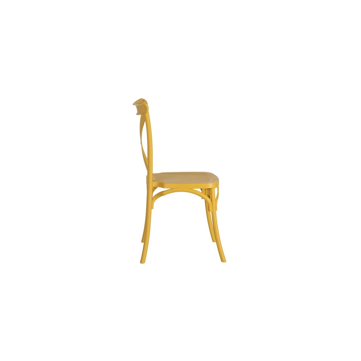 Chaise Esprit Bistrot en Polypropylène Jaune jaune, WADIGA