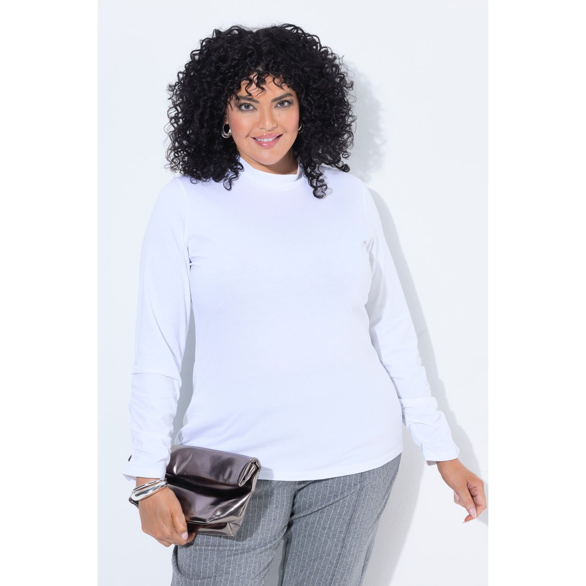 T-shirt à col roulé blanc cassé, ULLA POPKEN