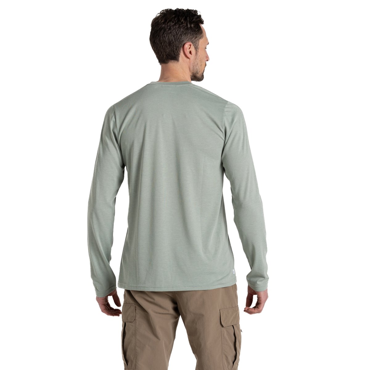 T-shirt uni manches longues ABEL bleu gris foncé, CRAGHOPPERS