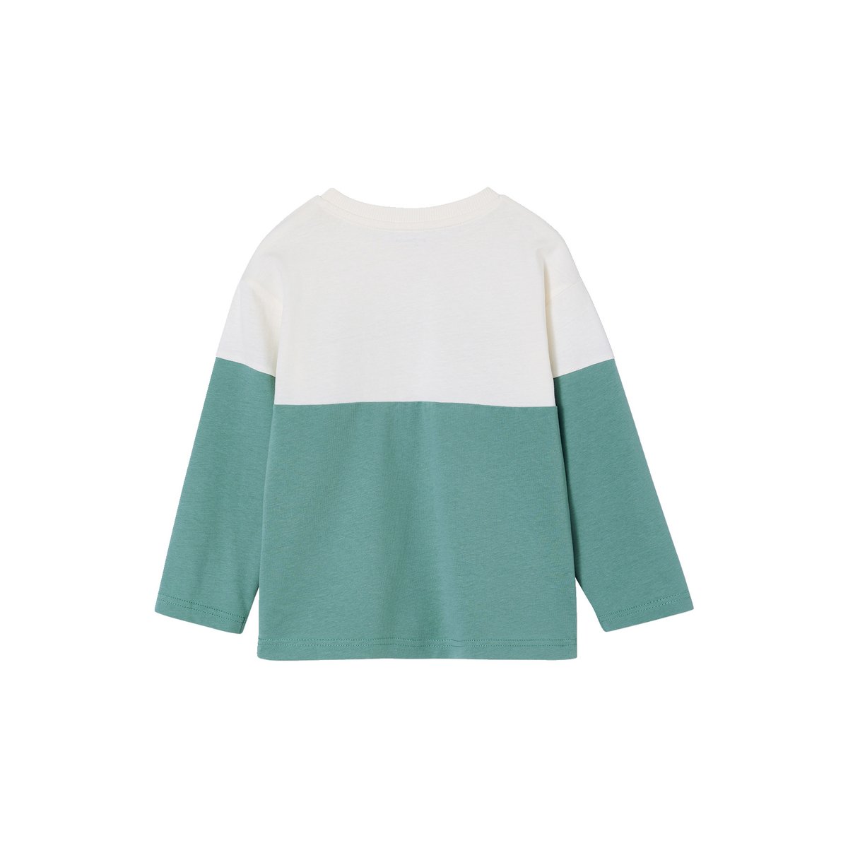 Sweat manches longues colorblock vert d'eau, VERTBAUDET