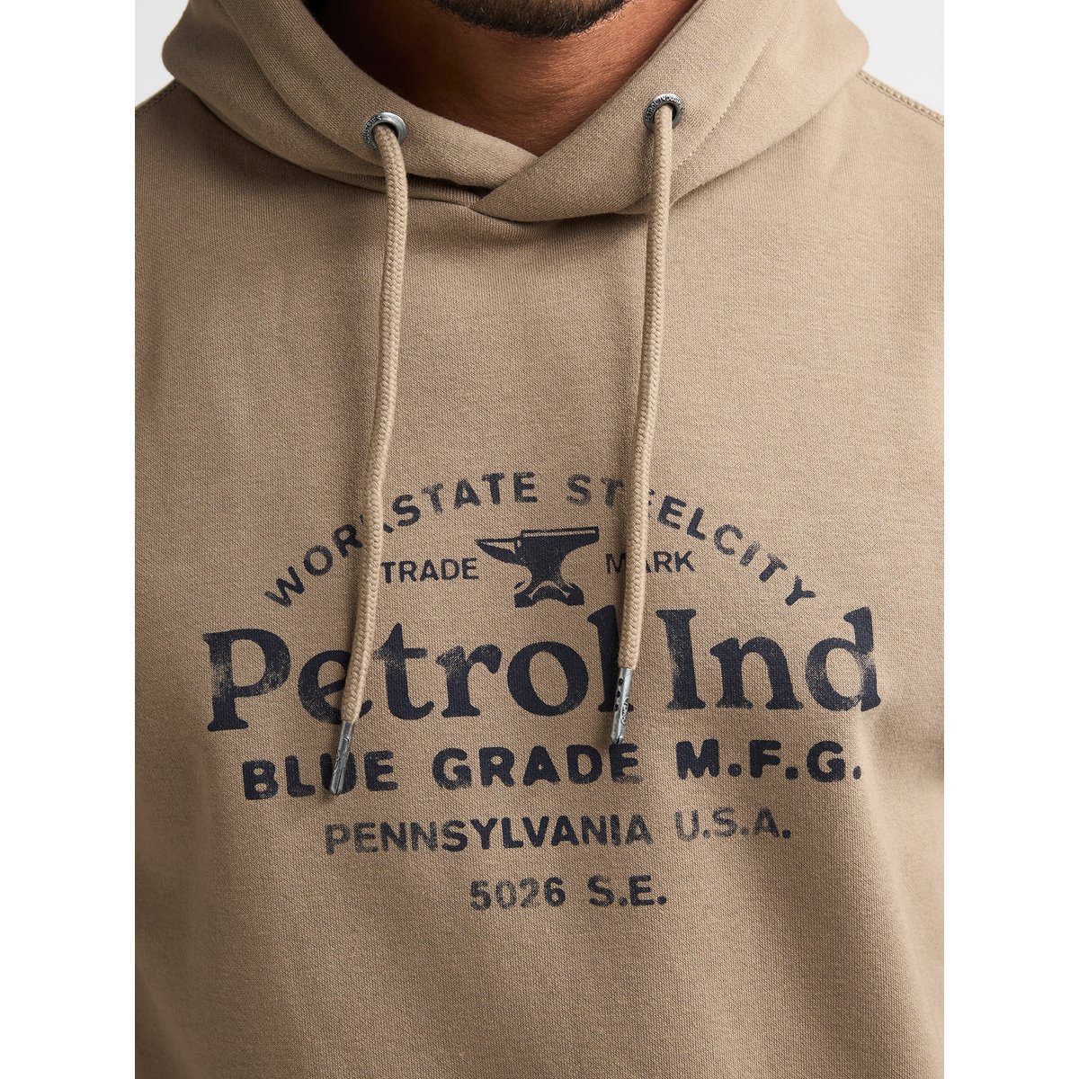 Sweat à capuche à imprimé graphique millview orange oak, PETROL INDUSTRIES