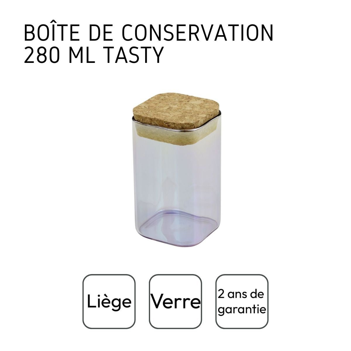 Boîte de conservation avec couvercle GREEN coloré, TASTY