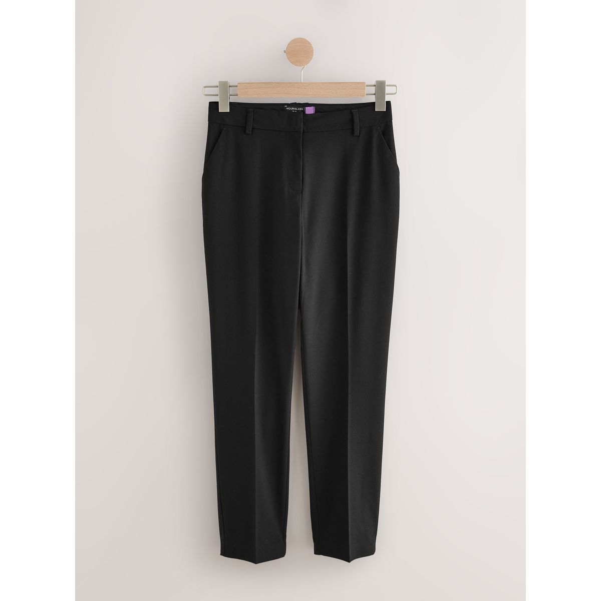 Pantalon sablier en laine mélangée noir, NEXT