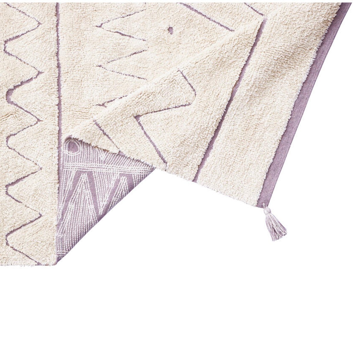 Tapis recyclé rectangulaire en coton azteca  RECYCLÉ naturel, LORENA CANALS