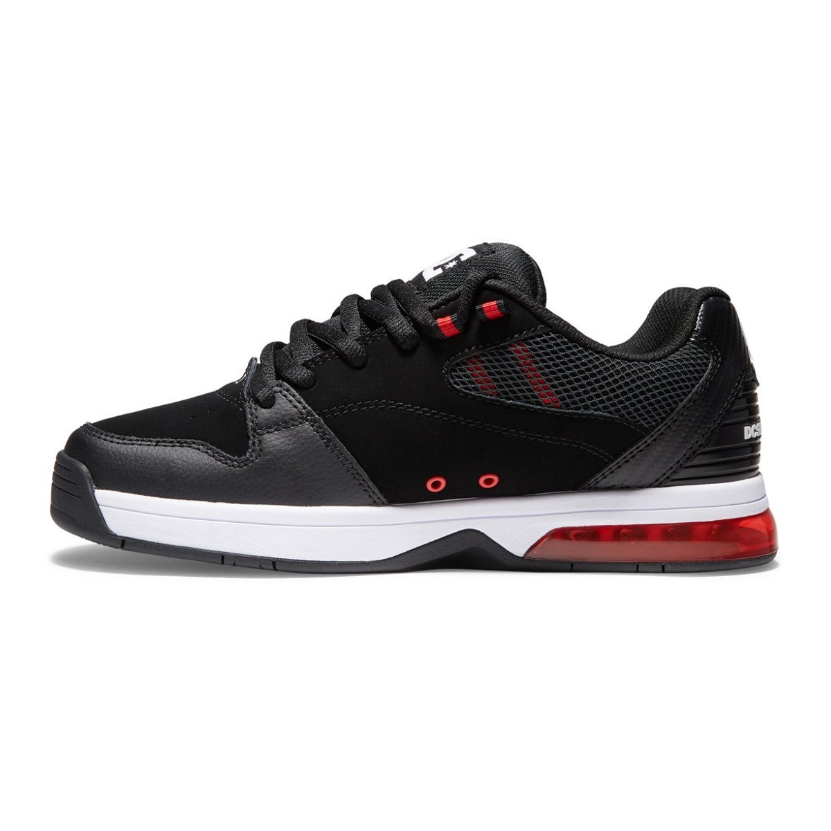 Chaussures en cuir VERSATILE. noir black/white/athletic red, DC SHOES