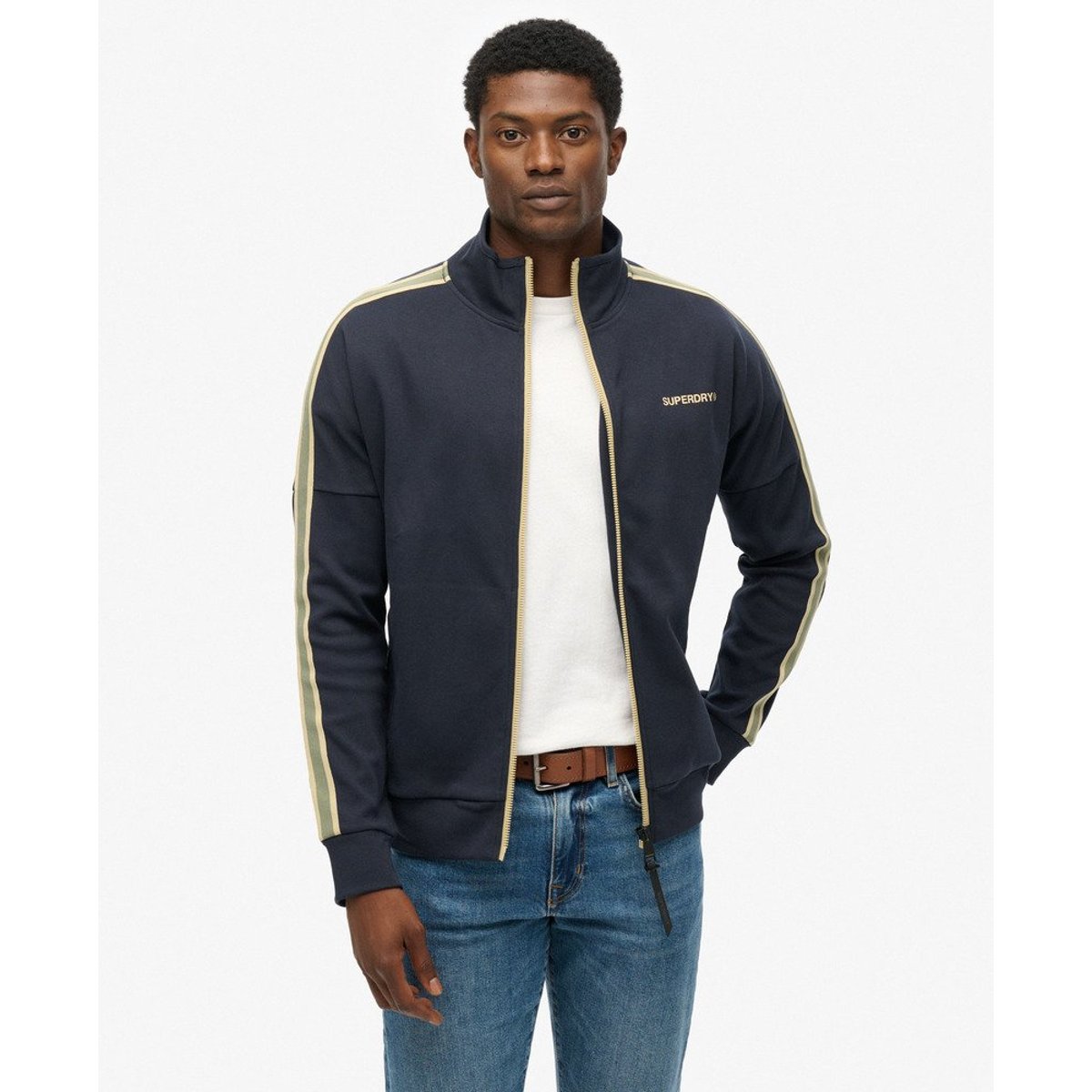 Haut de survêtement ample Tech Cult bleu marine éclipse, SUPERDRY