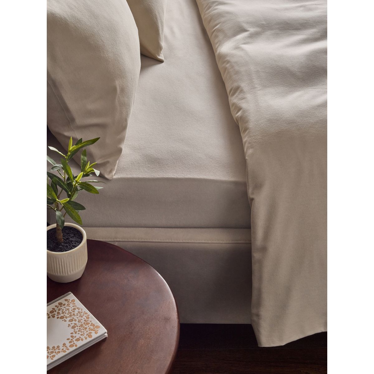 Drap en coton brossé doux naturel, NEXT
