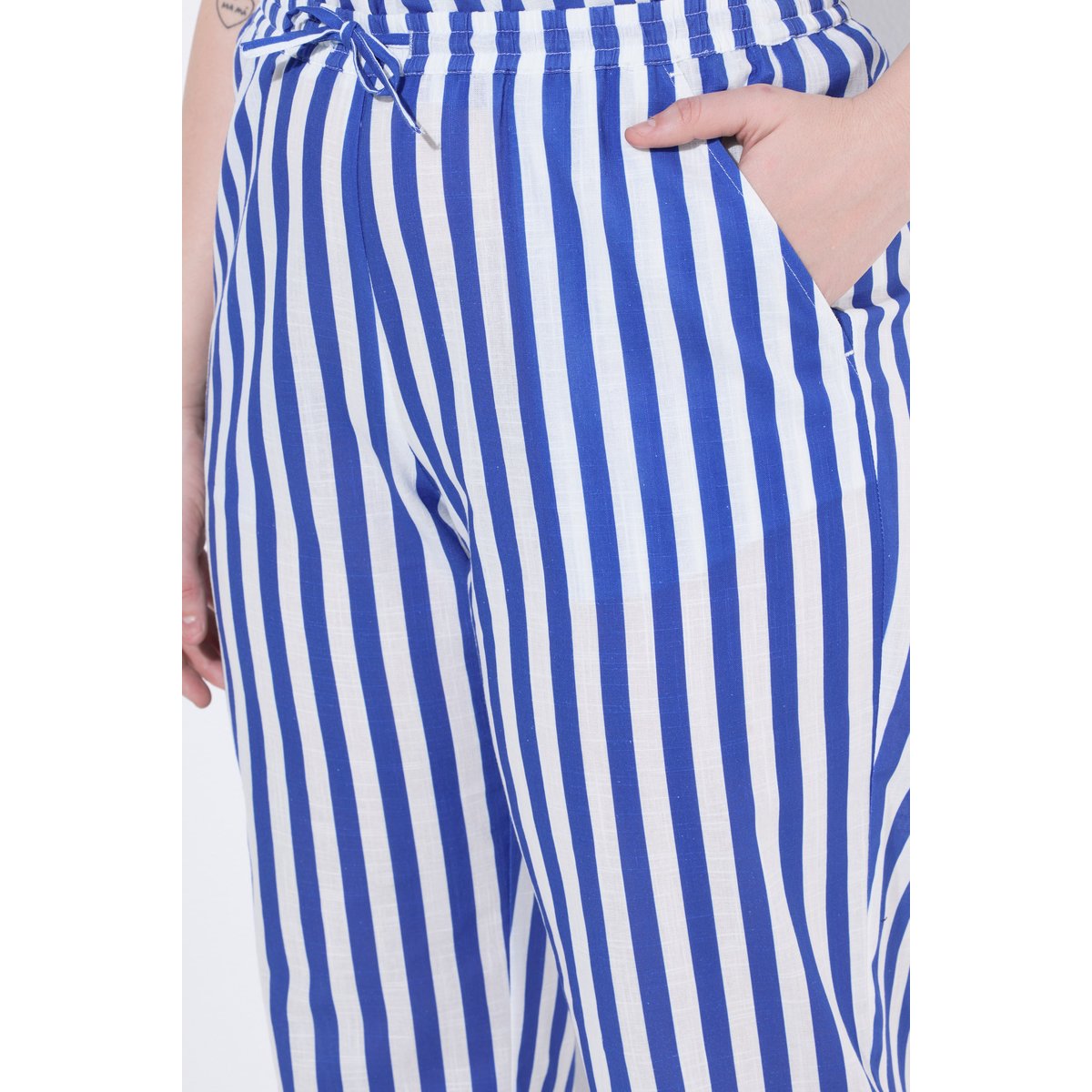 Pantalon Rose à rayures bleu azur, ULLA POPKEN