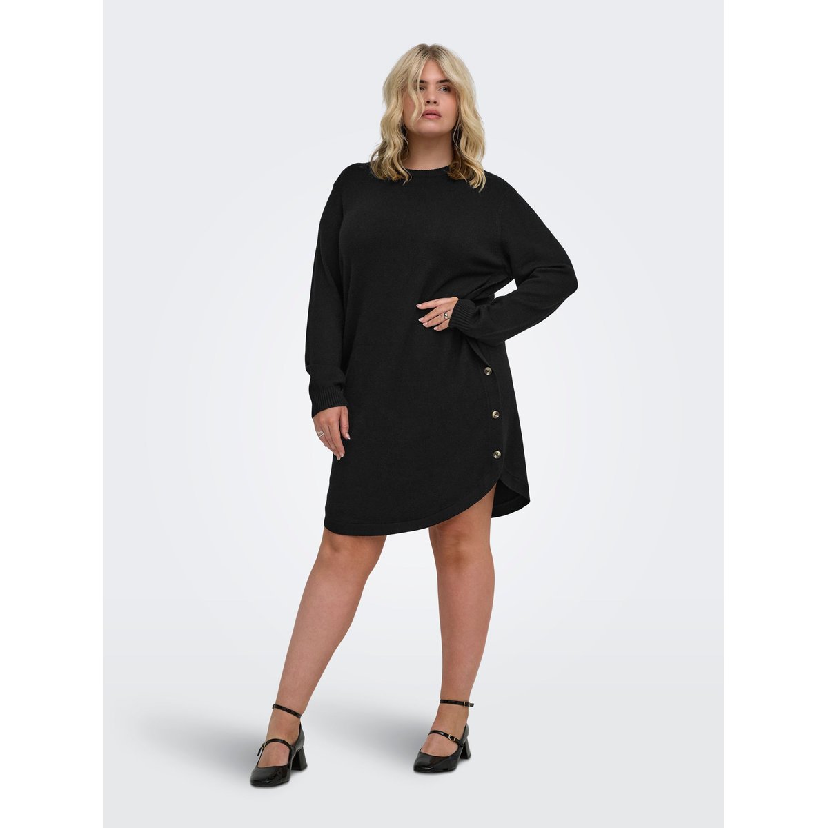 Robe En Maille black 1, ONLY CARMAKOMA