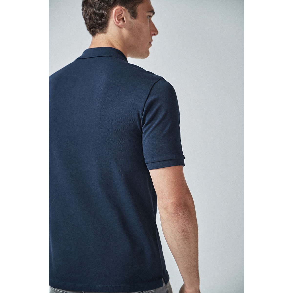 Polo En Piqué Stretch marine, NEXT